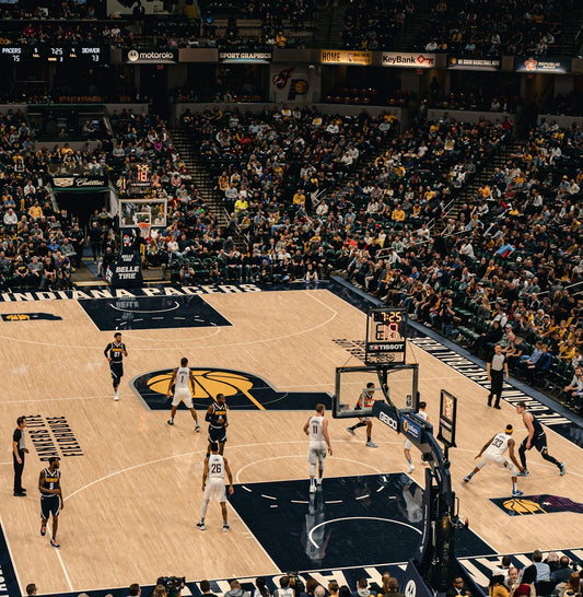 people watching live NBA game