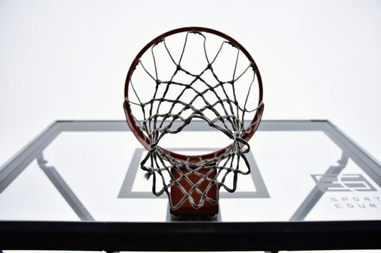 red and black basketball hoop