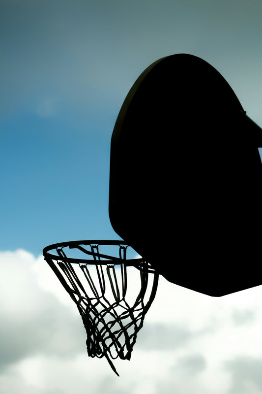 a basketball hoop with a net